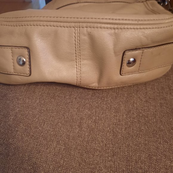 COACH Zoe Beige Leather Hobo Handbag Purse F12671 - Picture 8 of 8